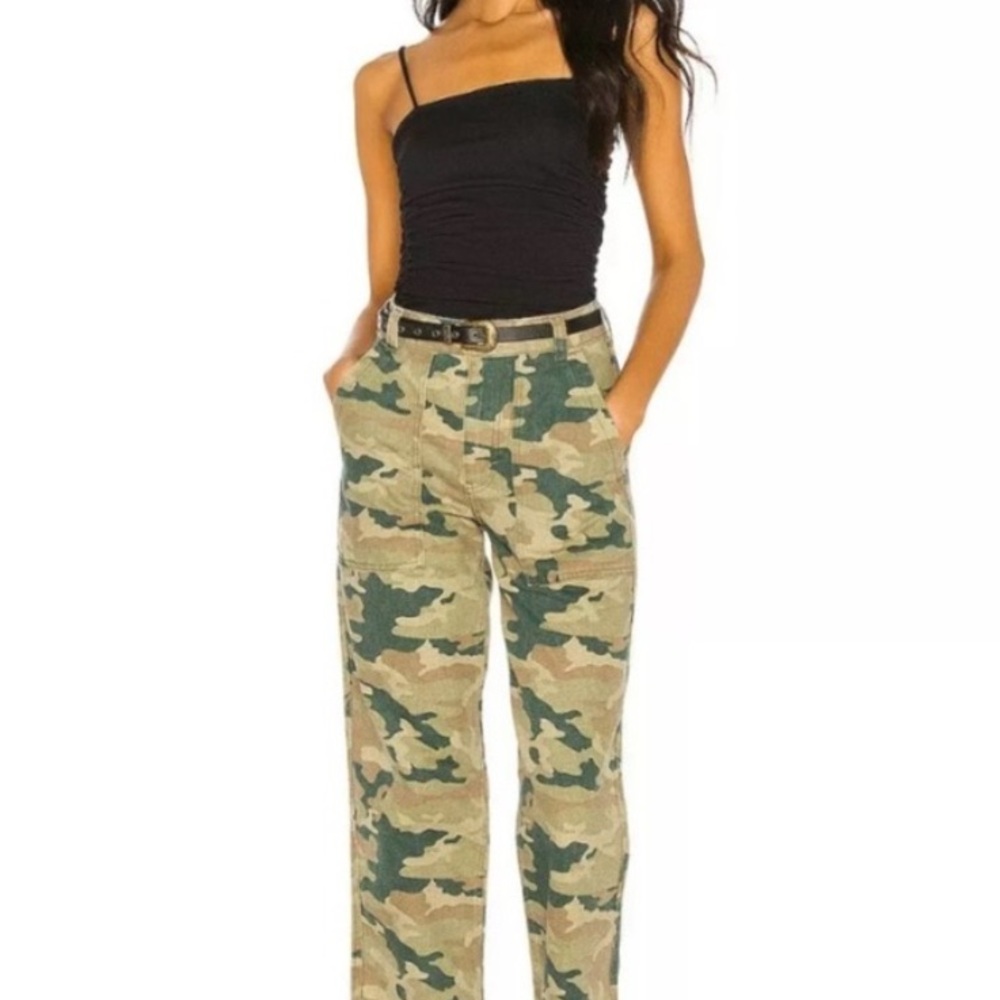 Free People Camouflage Cropped Pants - Picture 2 of 7